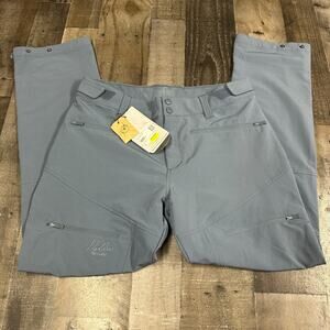 HELDRE Geilo Trousers Men's L Thin Stretchy Zip Pockets Bottom Hooks Hiking Gray